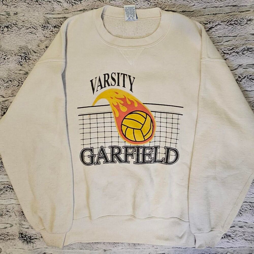 Russell-athletic Women's Cream and White Sweatshirt